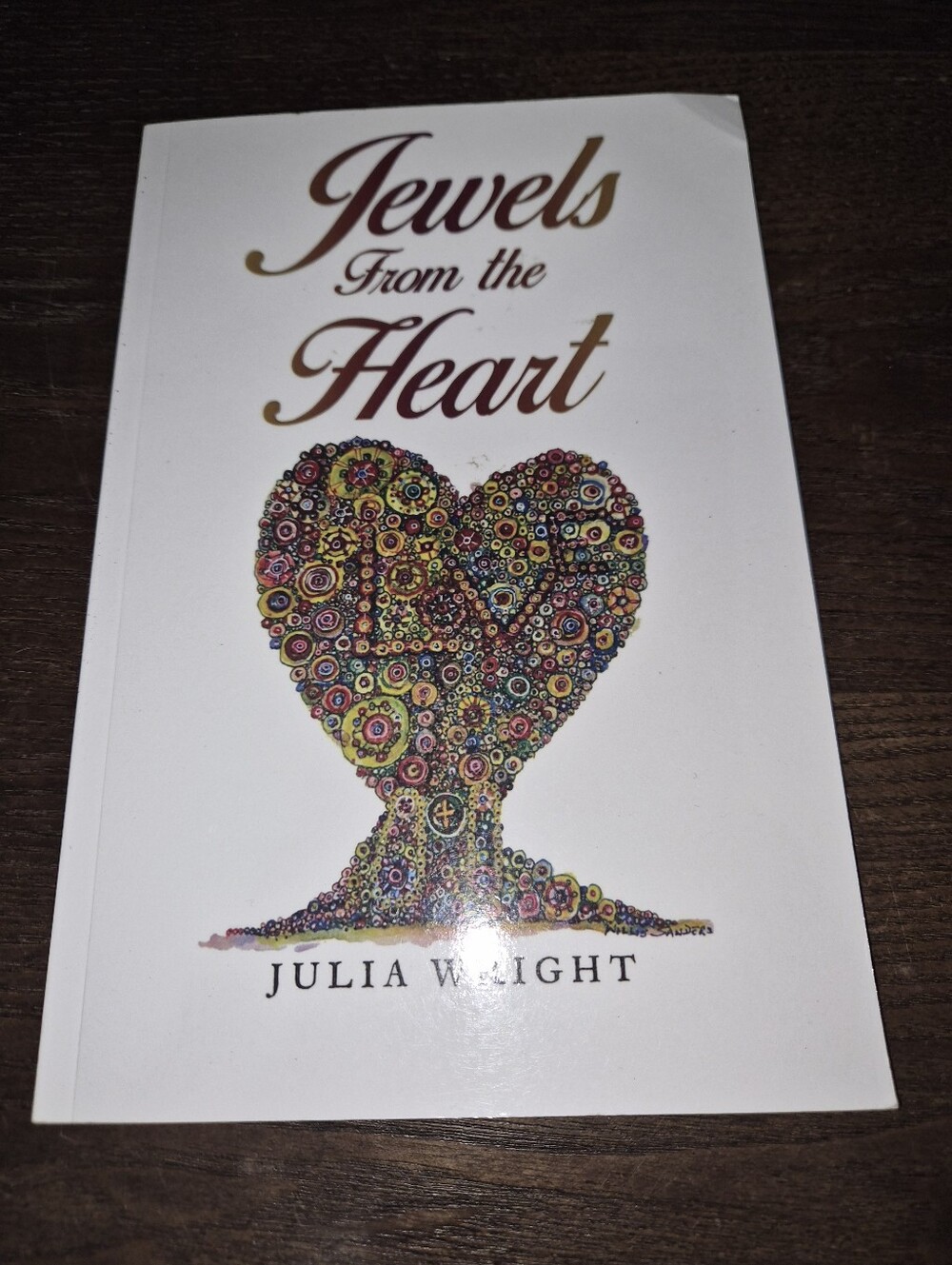 Jewels From the Heart by Julia Wight - White Cover with Colorful Heart Art